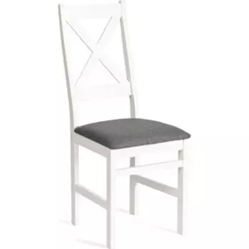 Стул TetChair Crossman многослойная фанера 100x41x40 white ткань темно-серая (150) разобранный