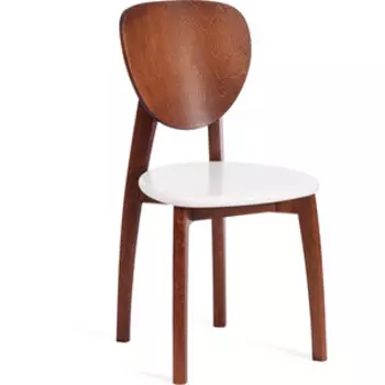 Стул TetChair Diamante жесткое сидение бук 42x42x85 см коричневый/белый