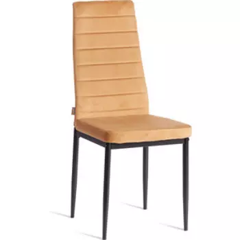 Стул TetChair Easy (mod. JSC02-1) / 1 шт. в упаковке, металл, флок, 41 х 52 х 96 см, brown (золотисто - коричневый) HLR12 / черный (24600)