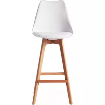 Стул TetChair Secret De Maison Tulip bar (mod. C1014H) пластик/дерево белый 018 /натуральный