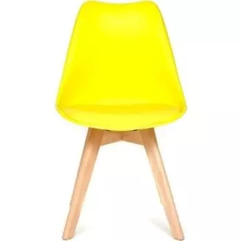 Стул TetChair Secret De Maison Tulip (mod. 73) дерево/пластик/ПУ желтый