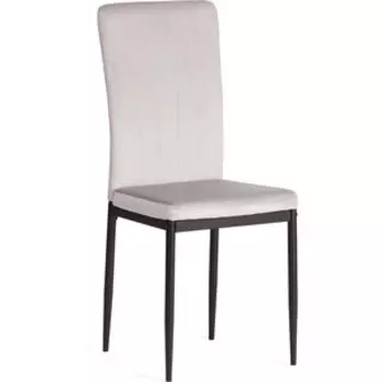 Стул TetChair VERTER (mod. 37-1), металл, флок, 47,8 х 41,5 х 97 см, Light grey (светло-серый) HLR14 / черный (20544)