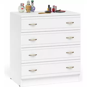 СВК Комод Ручеек корпус белый/фасад мдф белый глянец