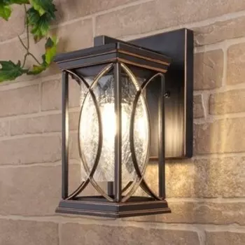 Светильник Elektrostandard Уличный настенный Spica D черное золото GL 1026D 4690389150142