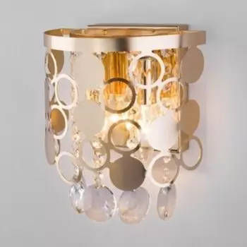 Светильник Eurosvet Настенный Lianna 10114/2 золото/прозрачный хрусталь Strotskis