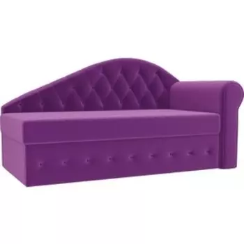 Тахта АртМебель Джулия микровельвет фиолетовый правый угол