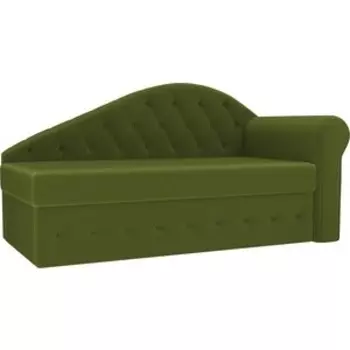 Тахта АртМебель Джулия микровельвет зеленый правый угол
