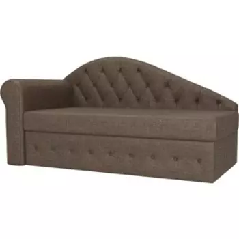 Тахта АртМебель Джулия рогожка коричневый левый угол