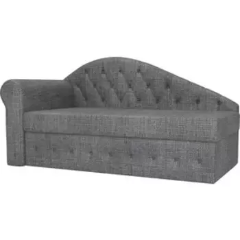 Тахта АртМебель Джулия рогожка серый левый угол