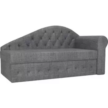 Тахта АртМебель Джулия рогожка серый правый угол