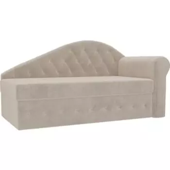 Тахта АртМебель Джулия велюр бежевый правый угол