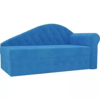 Тахта АртМебель Джулия велюр голубой правый угол