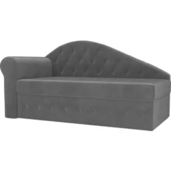 Тахта АртМебель Джулия велюр серый левый угол