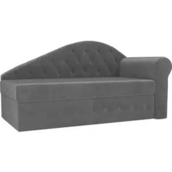 Тахта АртМебель Джулия велюр серый правый угол
