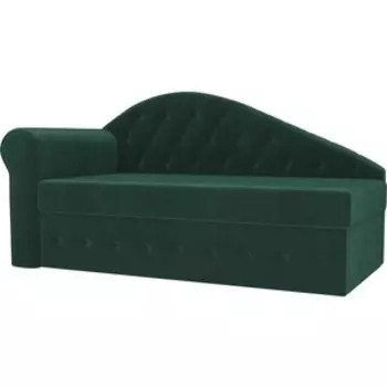 Тахта АртМебель Джулия велюр зеленый левый угол