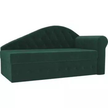 Тахта АртМебель Джулия велюр зеленый правый угол