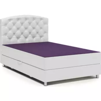 Тахта Шарм-Дизайн Премиум 160 фиолетовая рогожка и белая экокожа