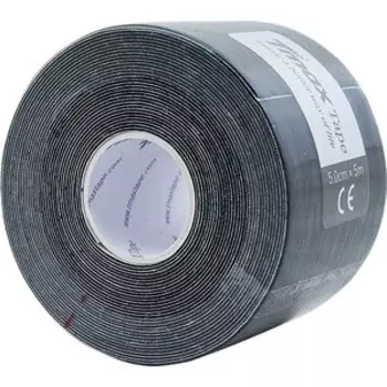 Тейп кинезиологический Tmax Extra Sticky Black (5 см x 5 м), 423143, черный
