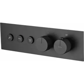 Термостат для ванны Allen Brau Liberty с механизмом, черный матовый (5.33003-31)