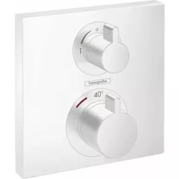 Термостат для ванны Hansgrohe Ecostat Square с механизмом, матовый белый (15714700, 01800180)