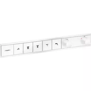Термостат для ванны Hansgrohe RainSelect на пять выходов, для механизма 15313180, белый матовый (15384700)