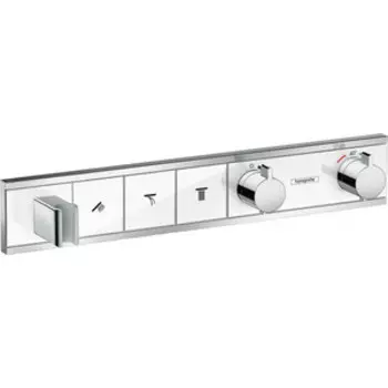 Термостат для ванны Hansgrohe RainSelect на три выхода, для механизма 15311180, белый/хром (15356400)