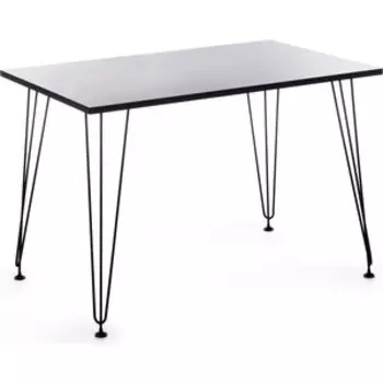 TetChair Стол STAR ЛДСП/металл, 110х70х75 см, черный топ/черные ножки