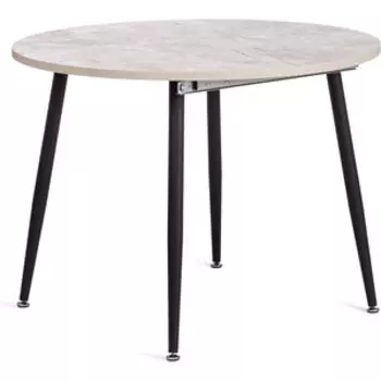 TetChair Стол Veleta ЛДСП / HPL / металл 100x100+40x75 см дуб порфир/черный