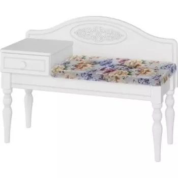 Тумба-банкетка Compass Ассоль АС-41 левый белое дерево