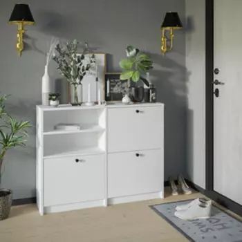 Тумба для обуви Атмосфера Исп.2 Найс белый РЕ/белый РЕ