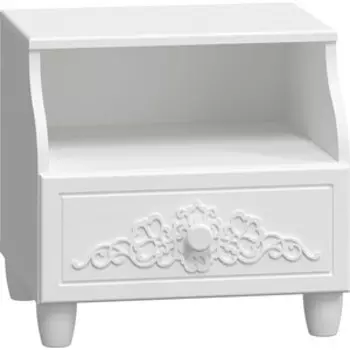 Тумба комбинированная Compass Соня Премиум СО-8К белый структурный/белое дерево