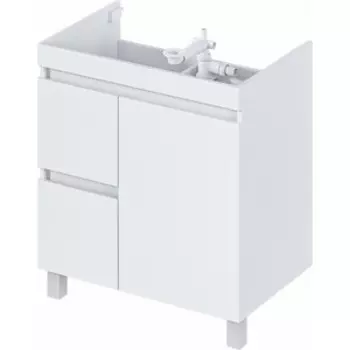 Тумба под раковину 1Marka Cube 75х48 белый глянец (У79532)