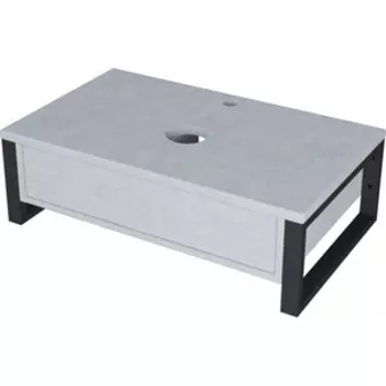 Тумба под раковину 1Marka Grunge Loft 100х48 бетон светлый (У85853)