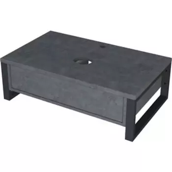 Тумба под раковину 1Marka Grunge Loft 100х48 бетон темно-серый (У85850)