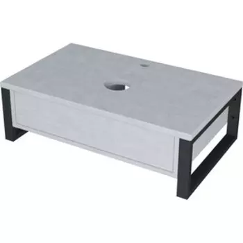 Тумба под раковину 1Marka Grunge Loft 60х48 бетон светлый (Ц0000001582)
