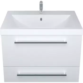Тумба под раковину 1Marka Соната 58х48 два ящика, белая (У51038)