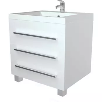 Тумба под раковину 1Marka Соната 75х48 напольная, белый глянец (У51039)