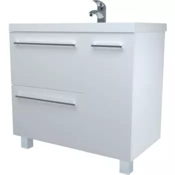 Тумба под раковину 1Marka Соната 90х48 напольная, белый глянец (У83680)