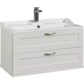 Тумба под раковину Акватон Леон 80 дуб белый (1A186301LBPS0)