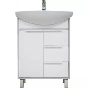 Тумба под раковину Акватон Рико 65 белый/ясень фабрик (1A213301RIB90)