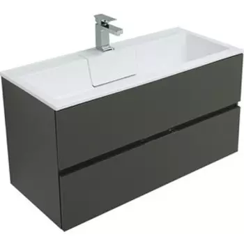 Тумба под раковину Aquanet Алвита 100 серый антрацит (240112)