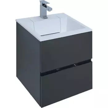 Тумба под раковину Aquanet Алвита 48 серый антрацит (243662)