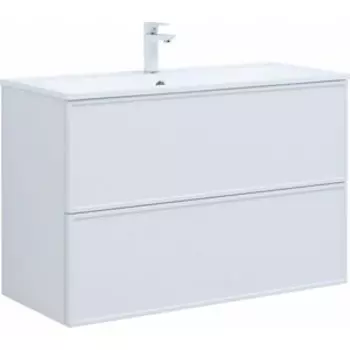 Тумба под раковину Aquanet Арт 100х45 белая матовая (313257)