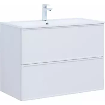 Тумба под раковину Aquanet Арт 90х45 белая матовая (313256)