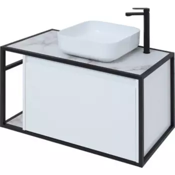 Тумба под раковину Aquanet Nova Lite Loft 90 правая, белый глянец (261651)