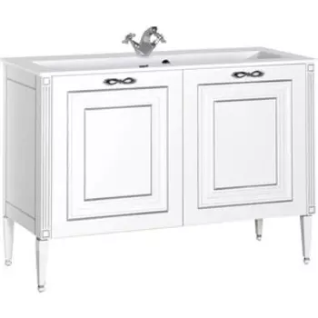 Тумба под раковину Aquanet Паола 120 белая/серебро (181763)