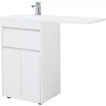 Тумба под раковину Aquanet Токио 48 (110) под стиральную машину, белая (237744)
