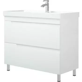 Тумба под раковину Corozo Юта 100 Z2 люкс белая (SD-00000908)