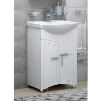 Тумба под раковину Corozo Креста Z1 55 New, белая (SD-00000353)