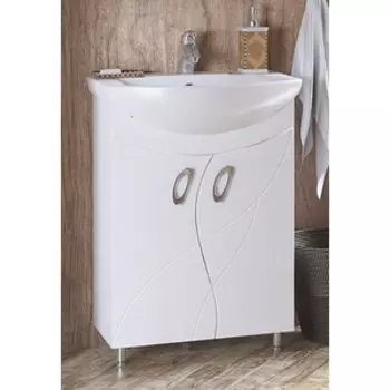 Тумба под раковину Corozo Наина 60 белая (SD-00000320)